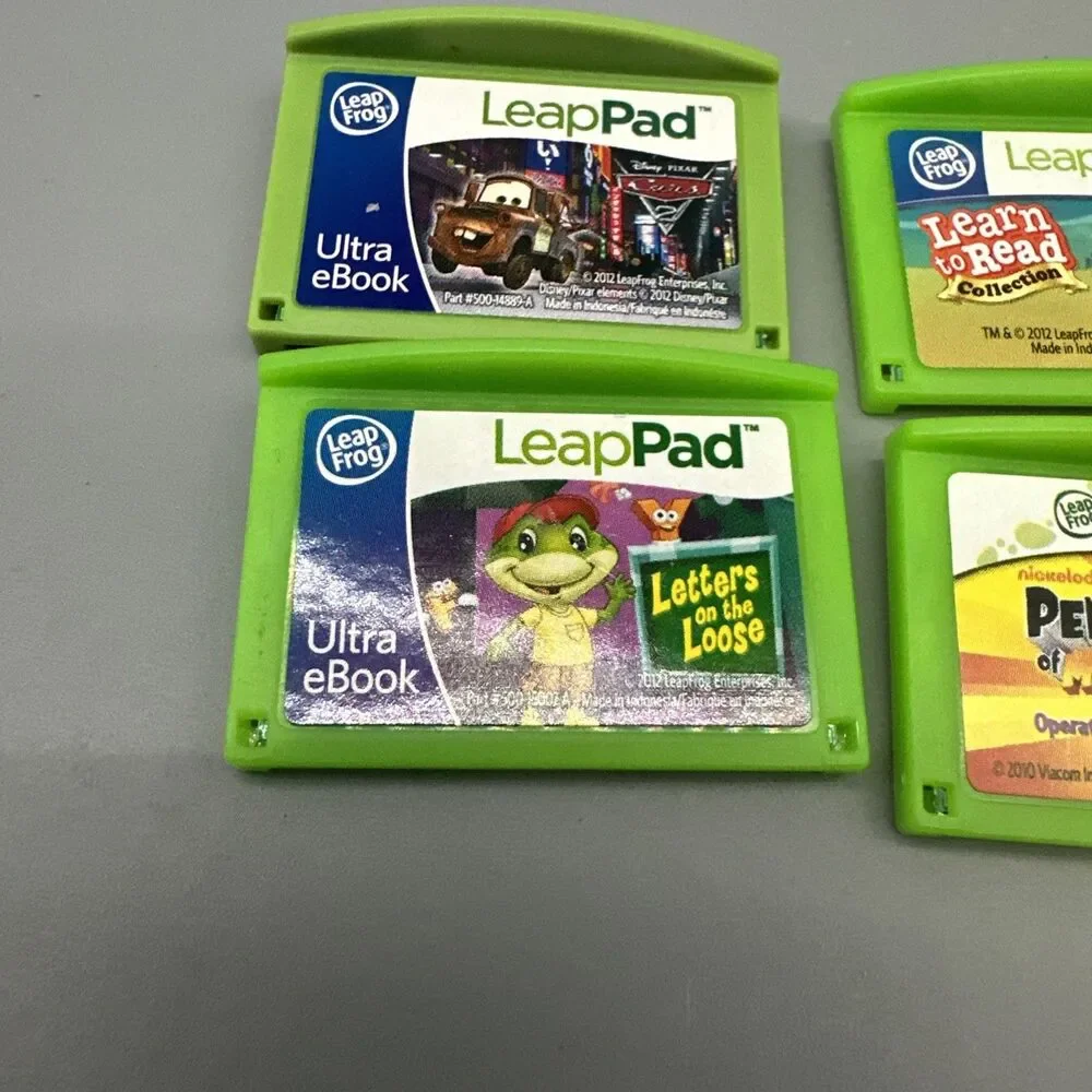 Leapfrog Leapster LeapPad 2 Explorer Game & Ebook Lot Of 4 Cars, Madagascar